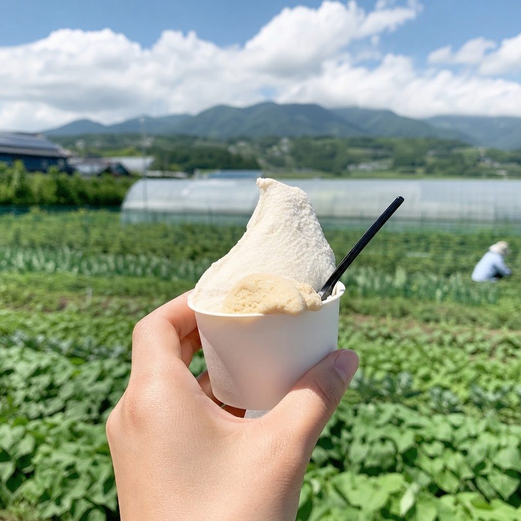 畑でジェラート